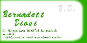 bernadett diosi business card